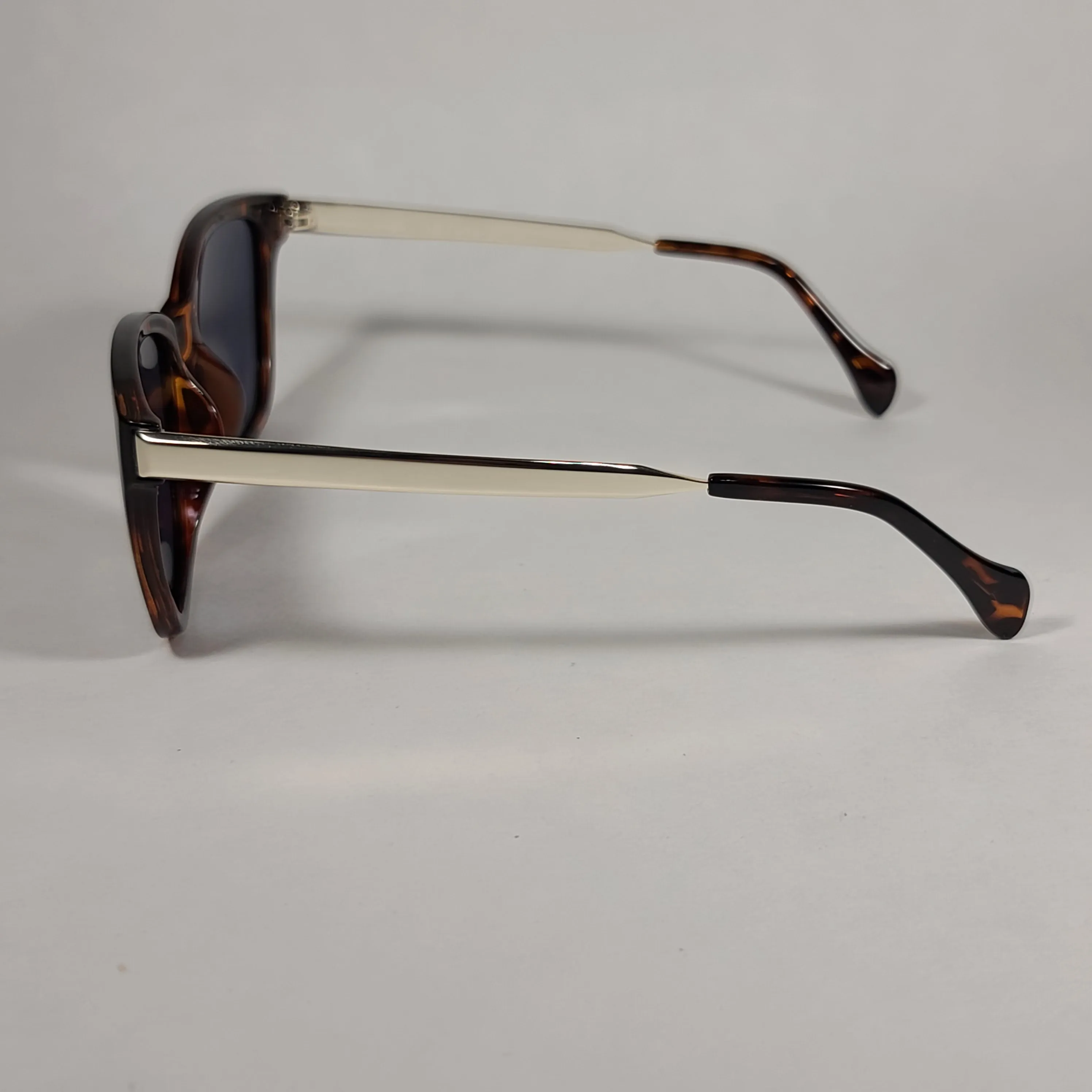 Cole Haan Square Polarized Sunglasses Tortoise And Gold Frame Mirror Lens CH9001 215 TORTOISE