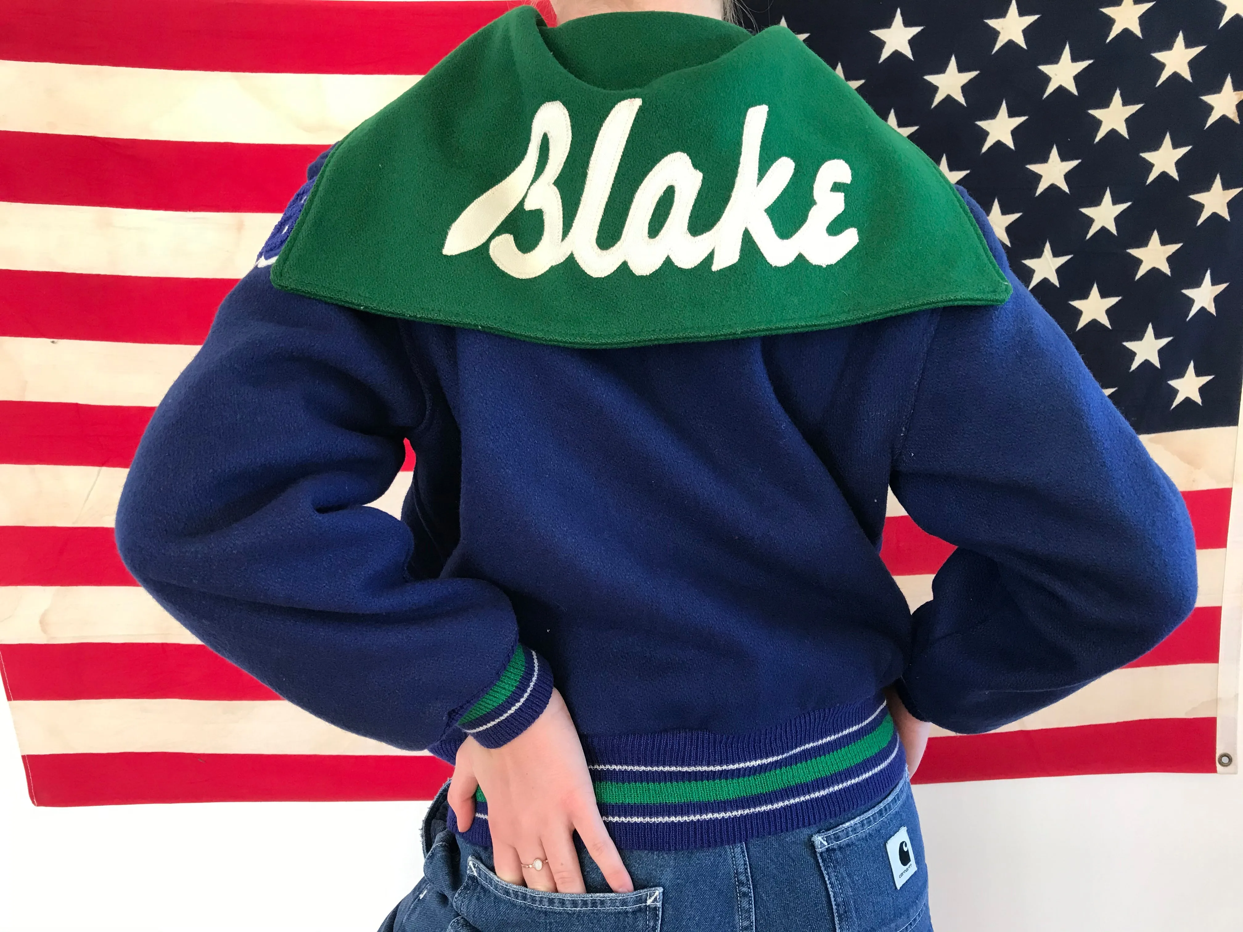 College Cheerleader Vintage Wool 1980’s Womens Jacket