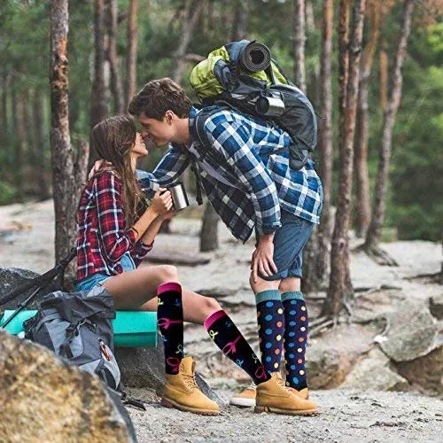 Color mixed-3Pairs Compression Socks by Actinput