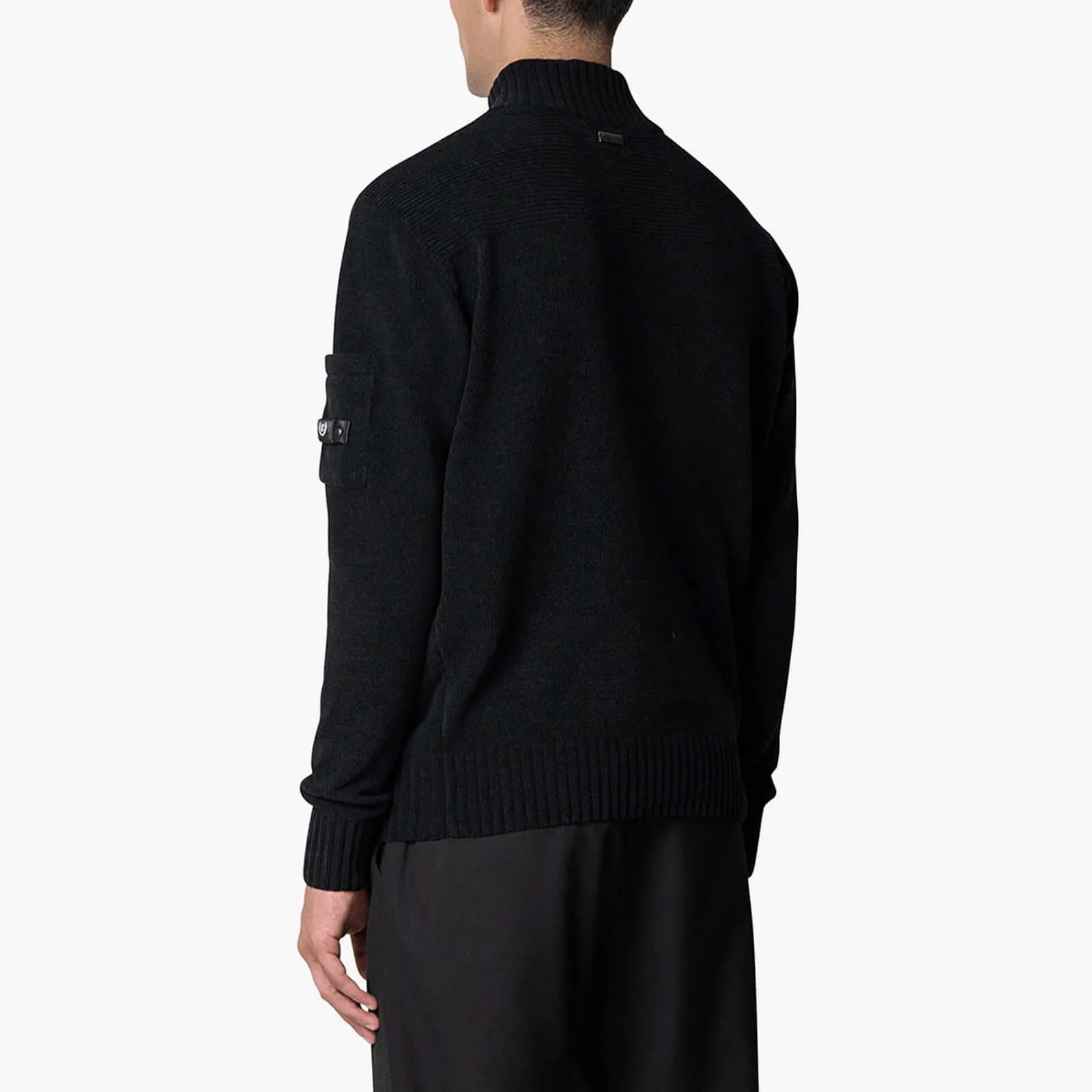 COMBAT KNITTED HALFZIP | BLACK