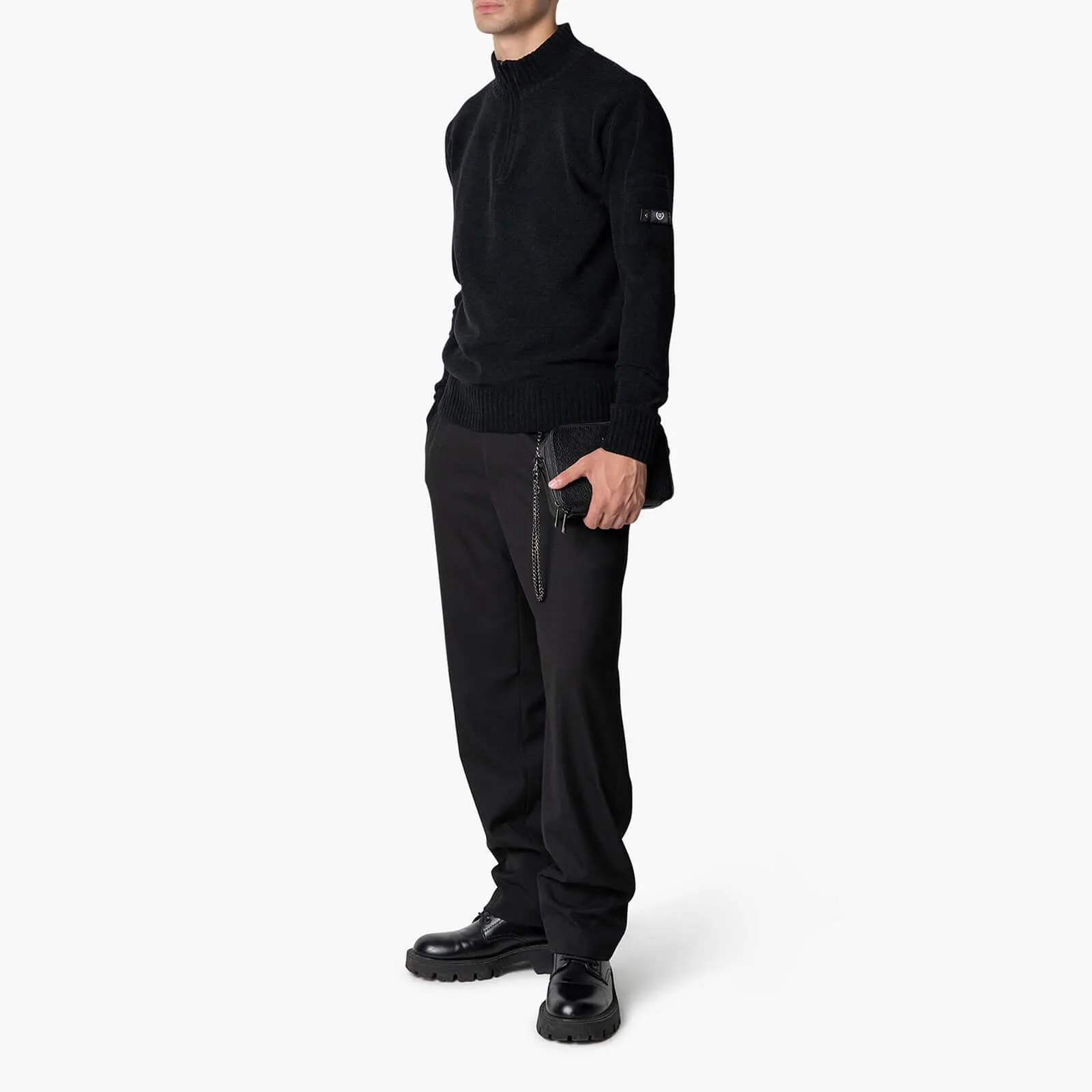 COMBAT KNITTED HALFZIP | BLACK