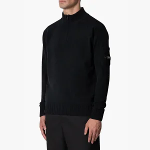 COMBAT KNITTED HALFZIP | BLACK