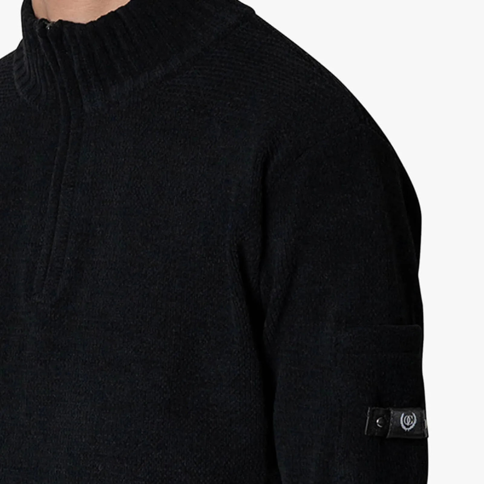 COMBAT KNITTED HALFZIP | BLACK