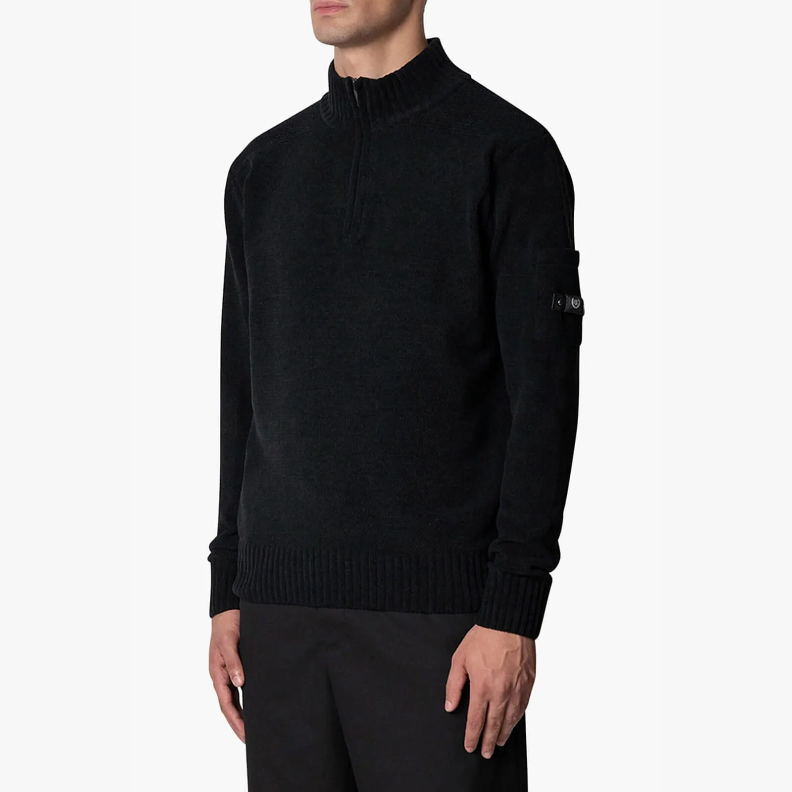 COMBAT KNITTED HALFZIP | BLACK