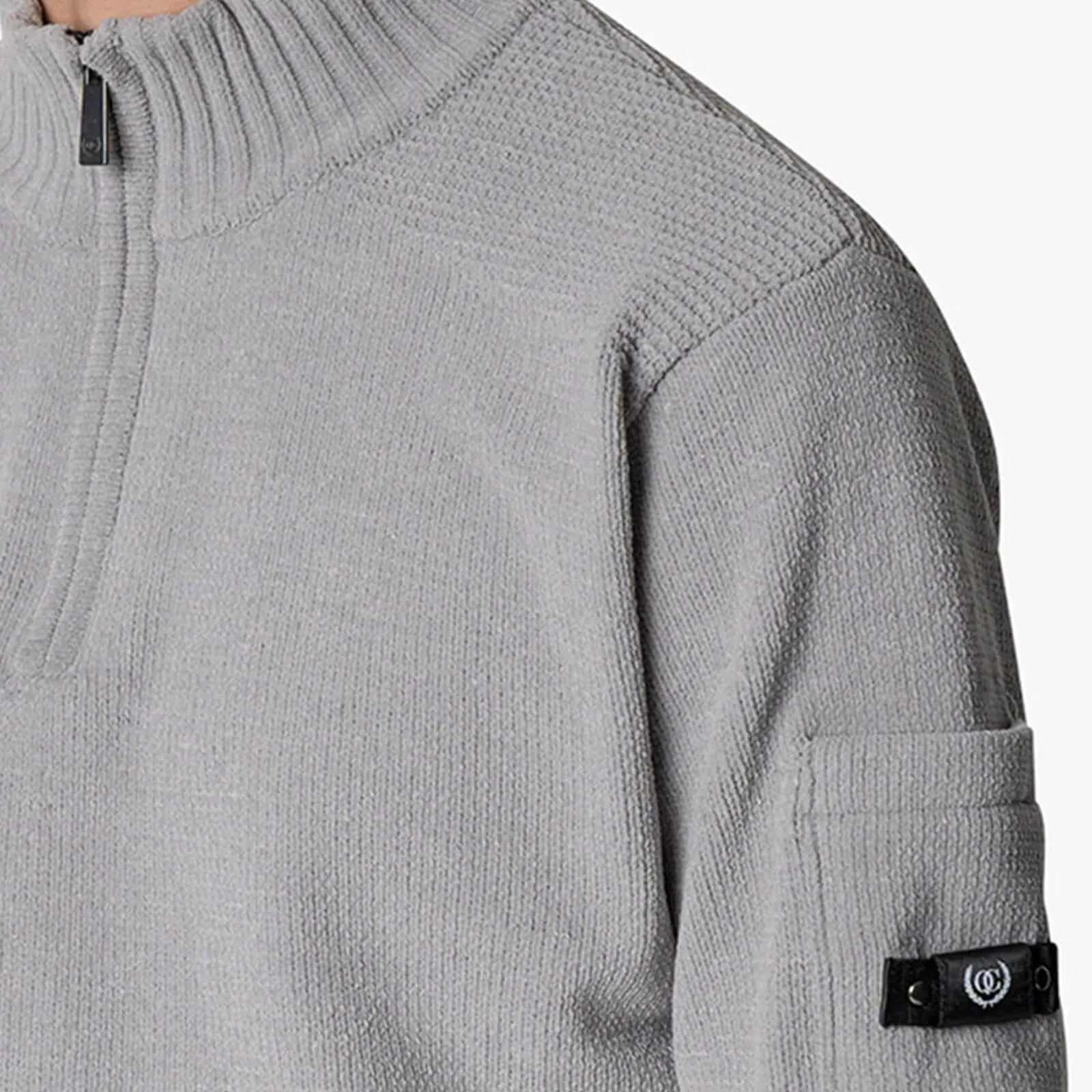 COMBAT KNITTED HALFZIP | GREY MELEE