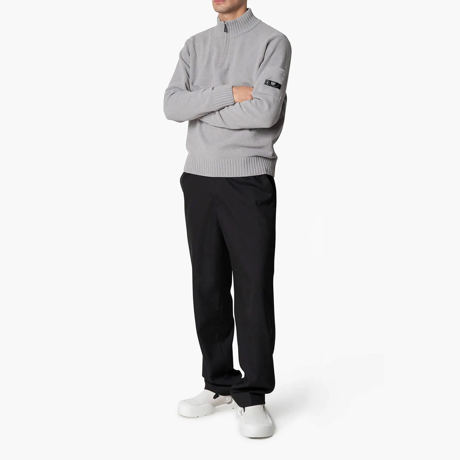 COMBAT KNITTED HALFZIP | GREY MELEE