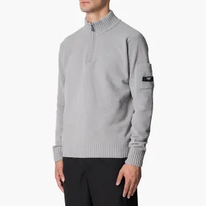 COMBAT KNITTED HALFZIP | GREY MELEE