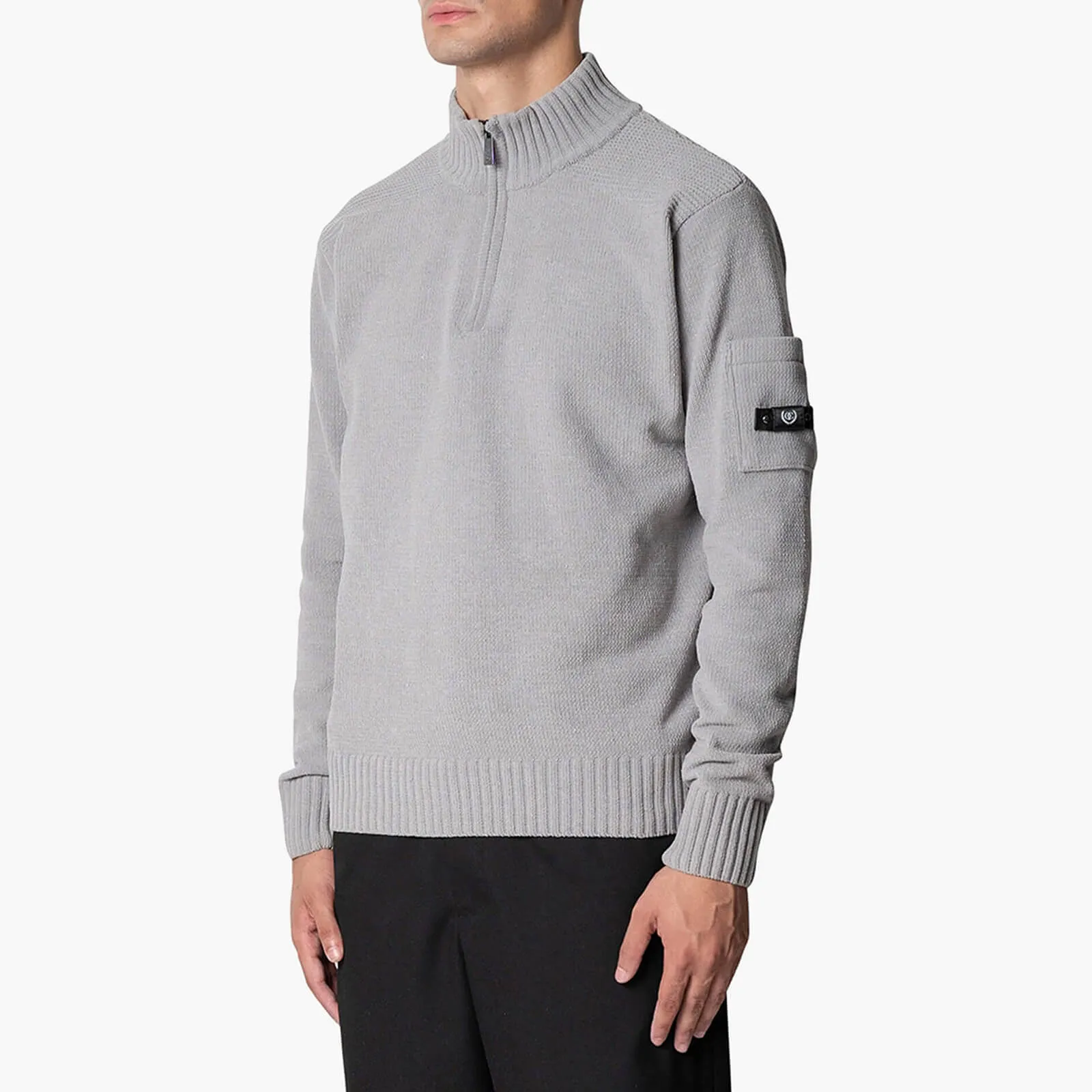 COMBAT KNITTED HALFZIP | GREY MELEE