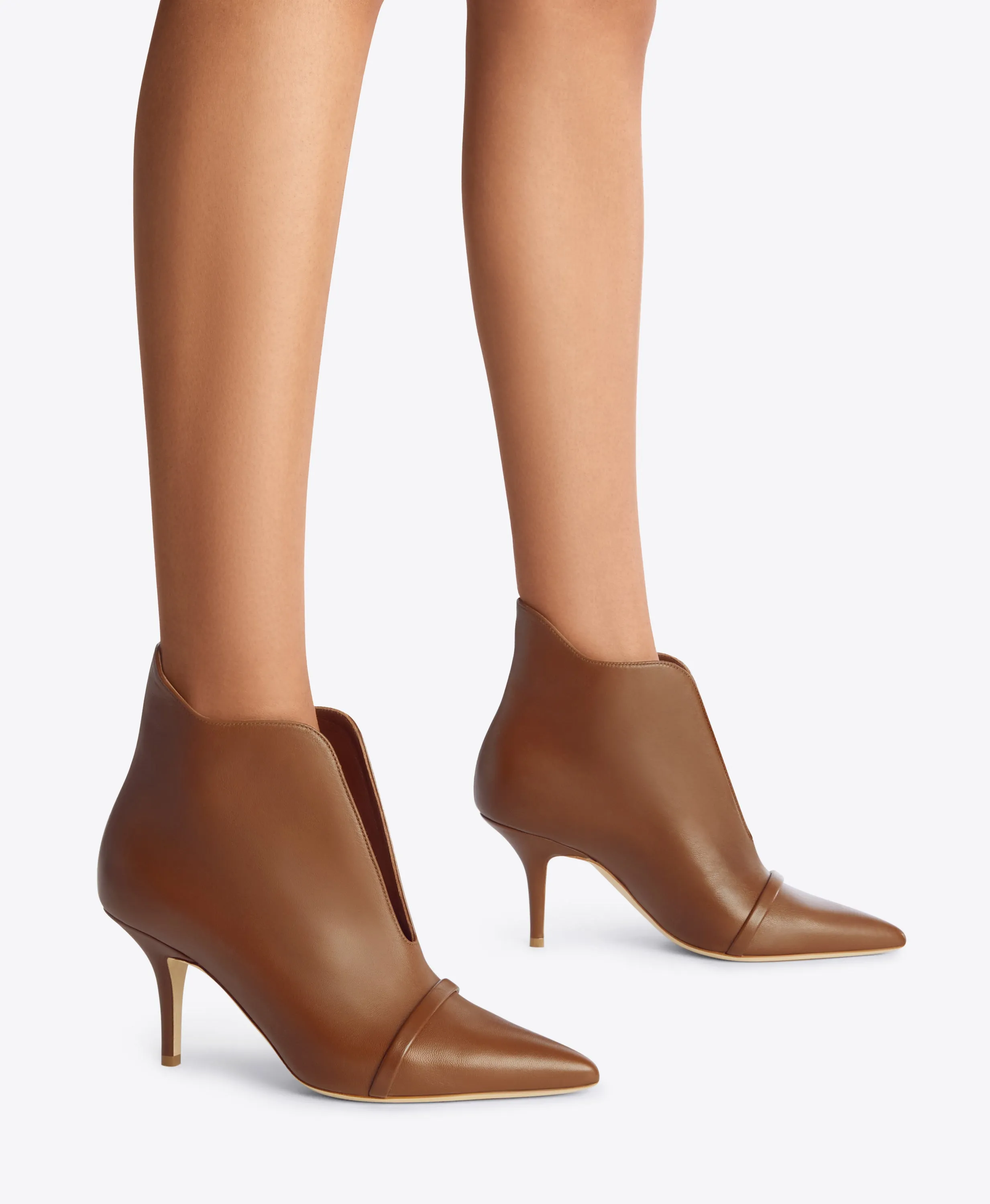 Cora 70 Brown Leather Ankle Boots