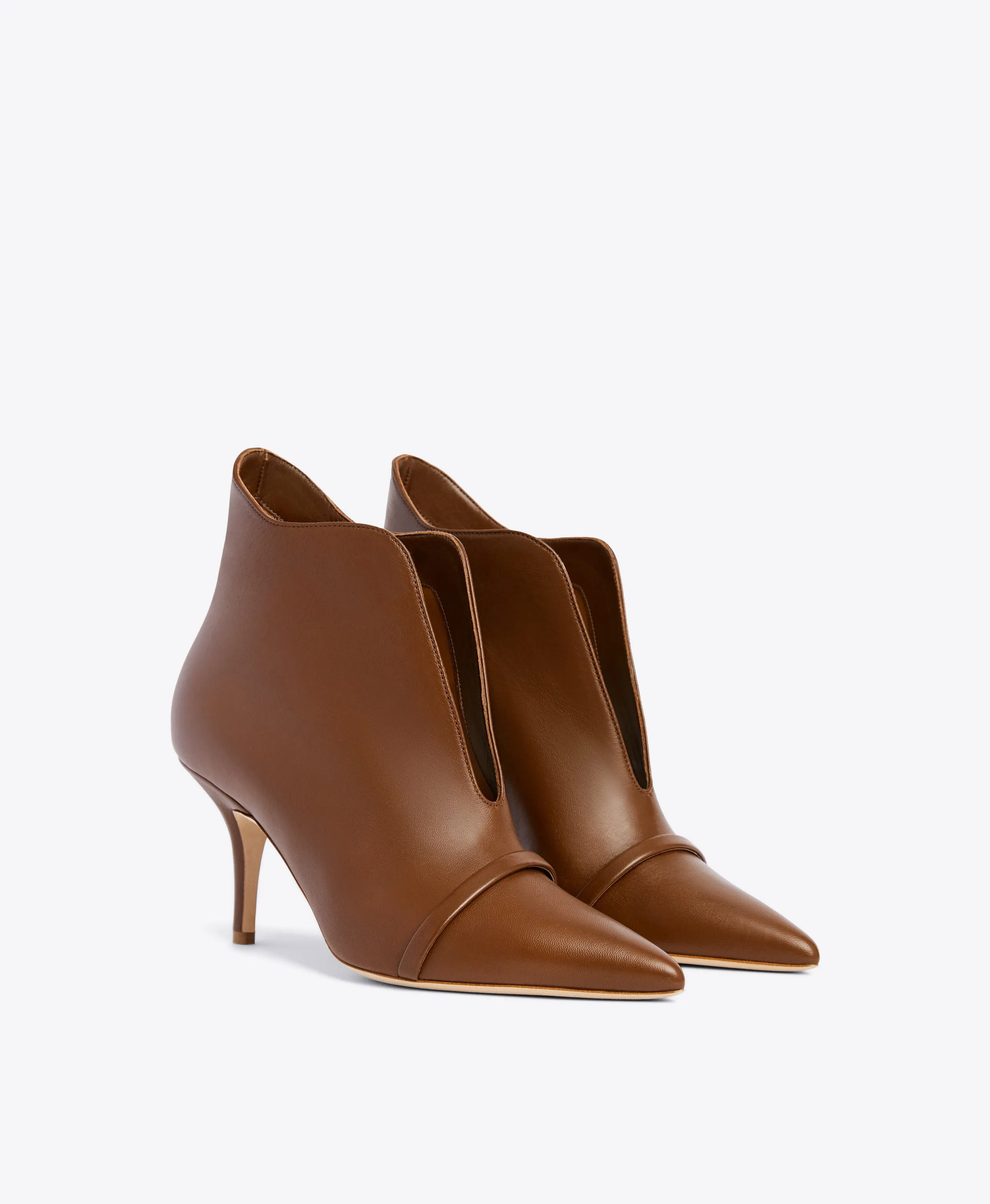 Cora 70 Brown Leather Ankle Boots