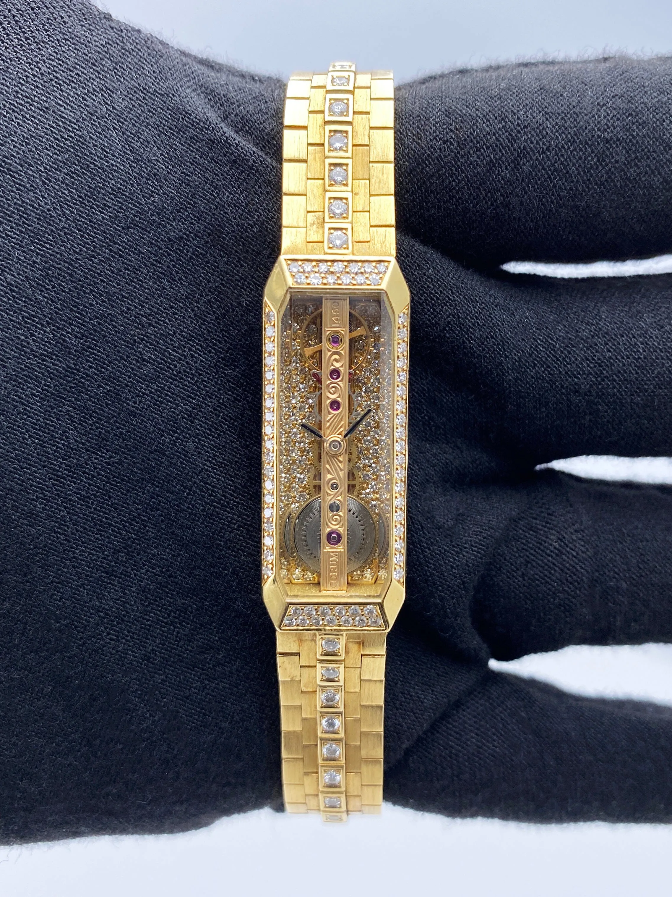 Corum Golden Bridge 13102H32 Diamond Yellow Gold Ladies Watch
