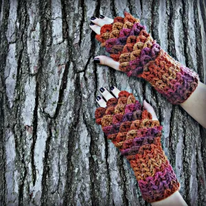 Crocodile Stitch Mini-Scale Gloves