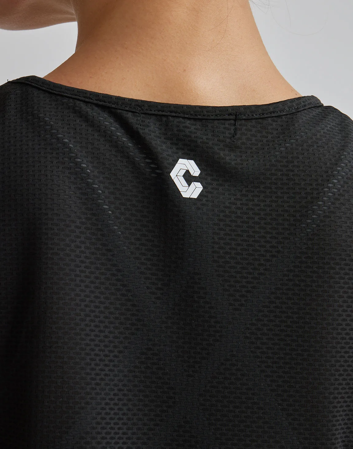 CRONOS WOMEN MESH TANKTOP【BLACK】