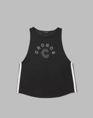 CRONOS WOMEN MESH TANKTOP【BLACK】