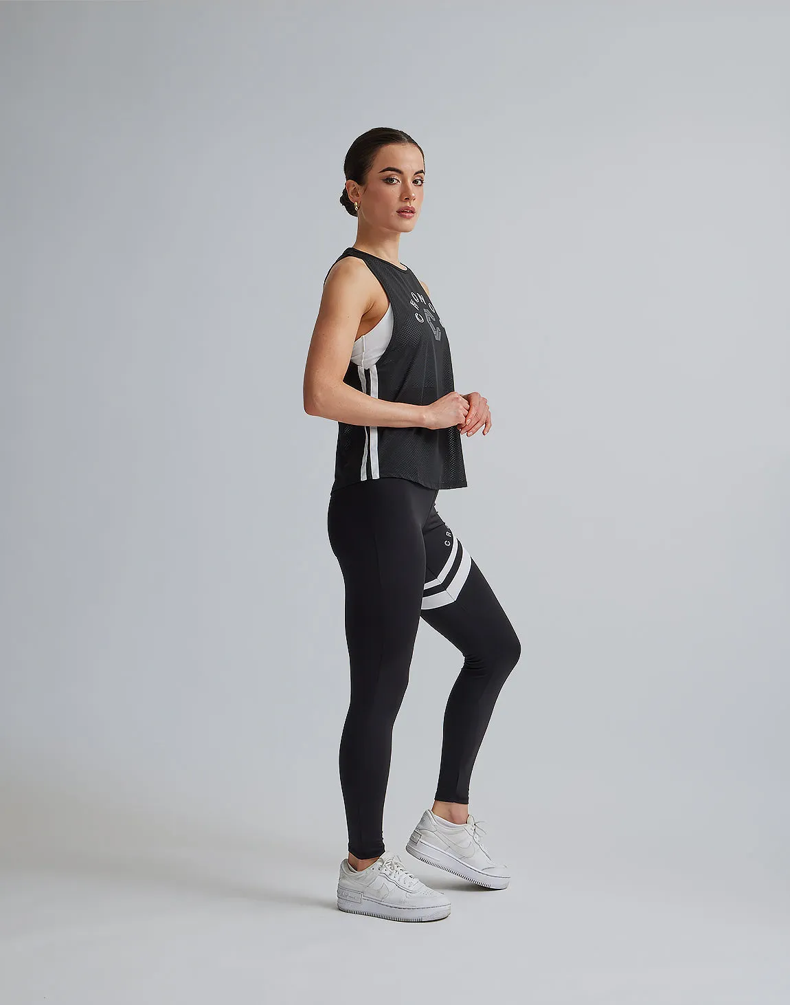 CRONOS WOMEN MESH TANKTOP【BLACK】