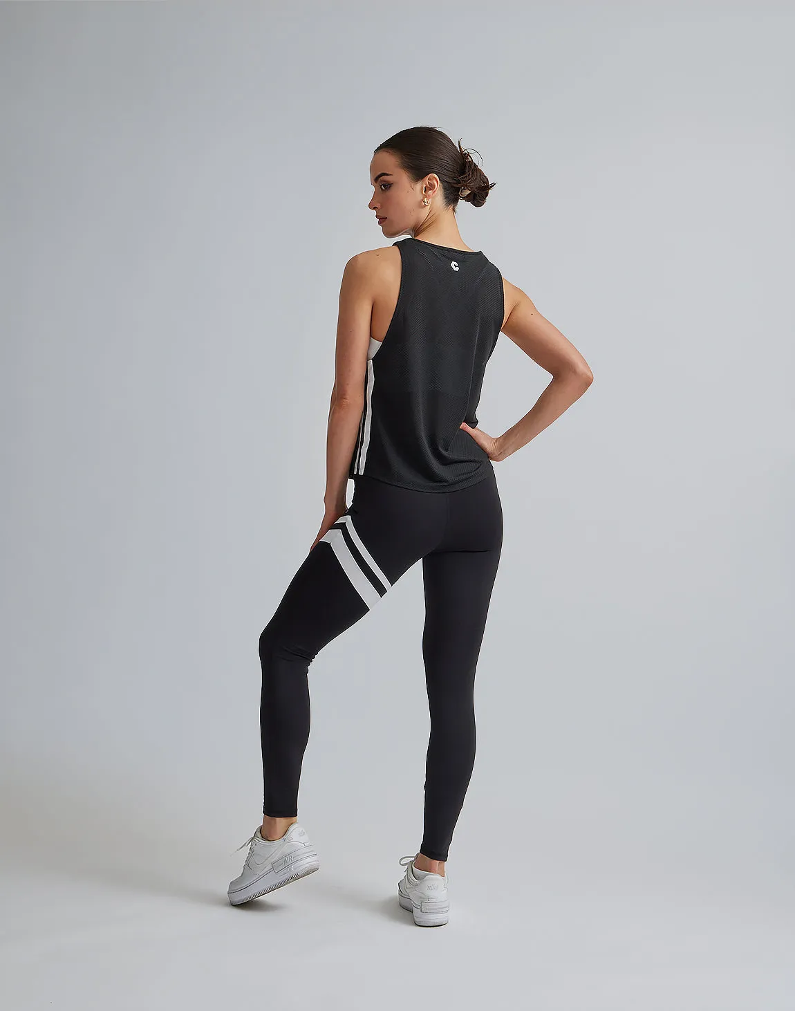 CRONOS WOMEN MESH TANKTOP【BLACK】