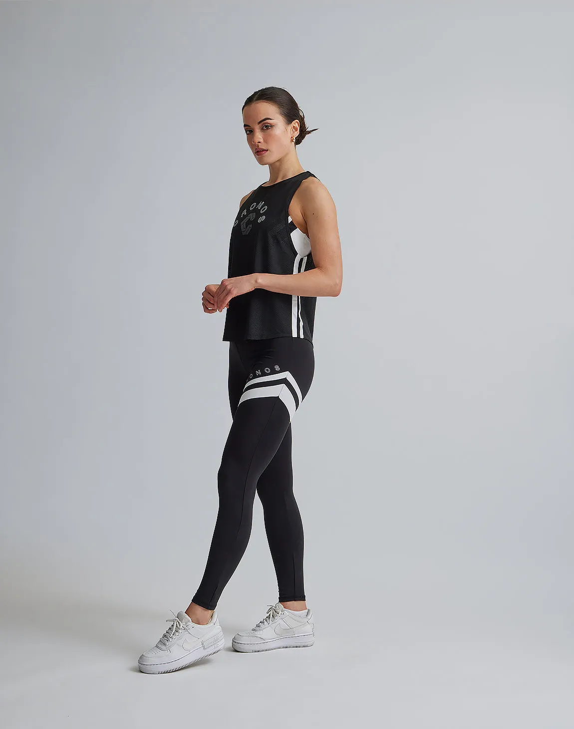 CRONOS WOMEN MESH TANKTOP【BLACK】