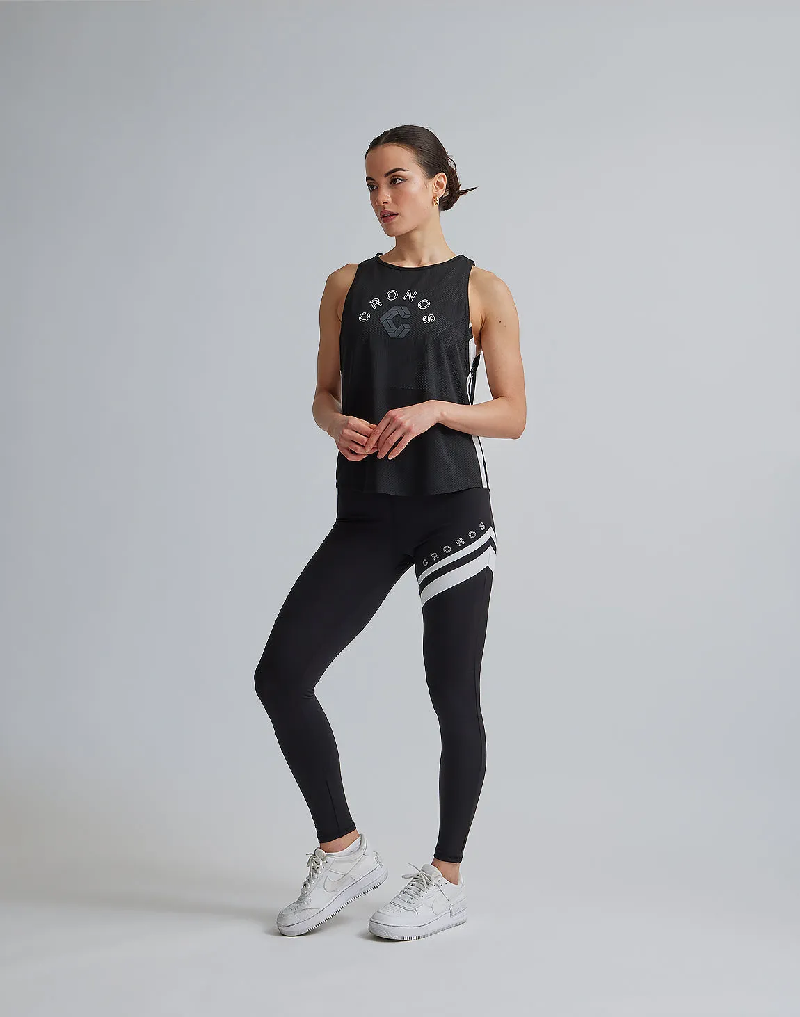 CRONOS WOMEN MESH TANKTOP【BLACK】