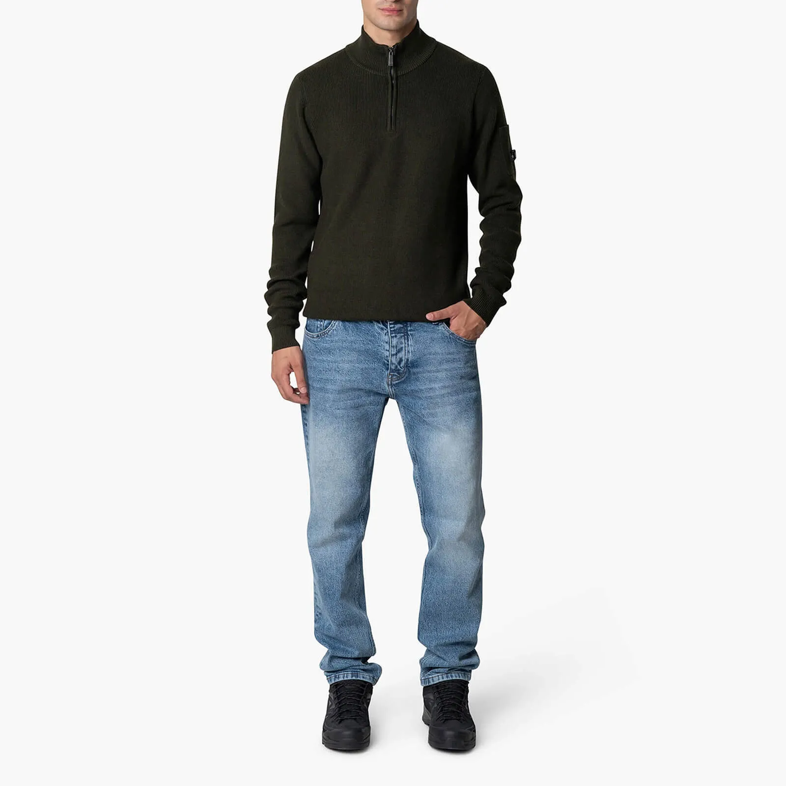 D'AZUR KNITTED HALFZIP | ARMY
