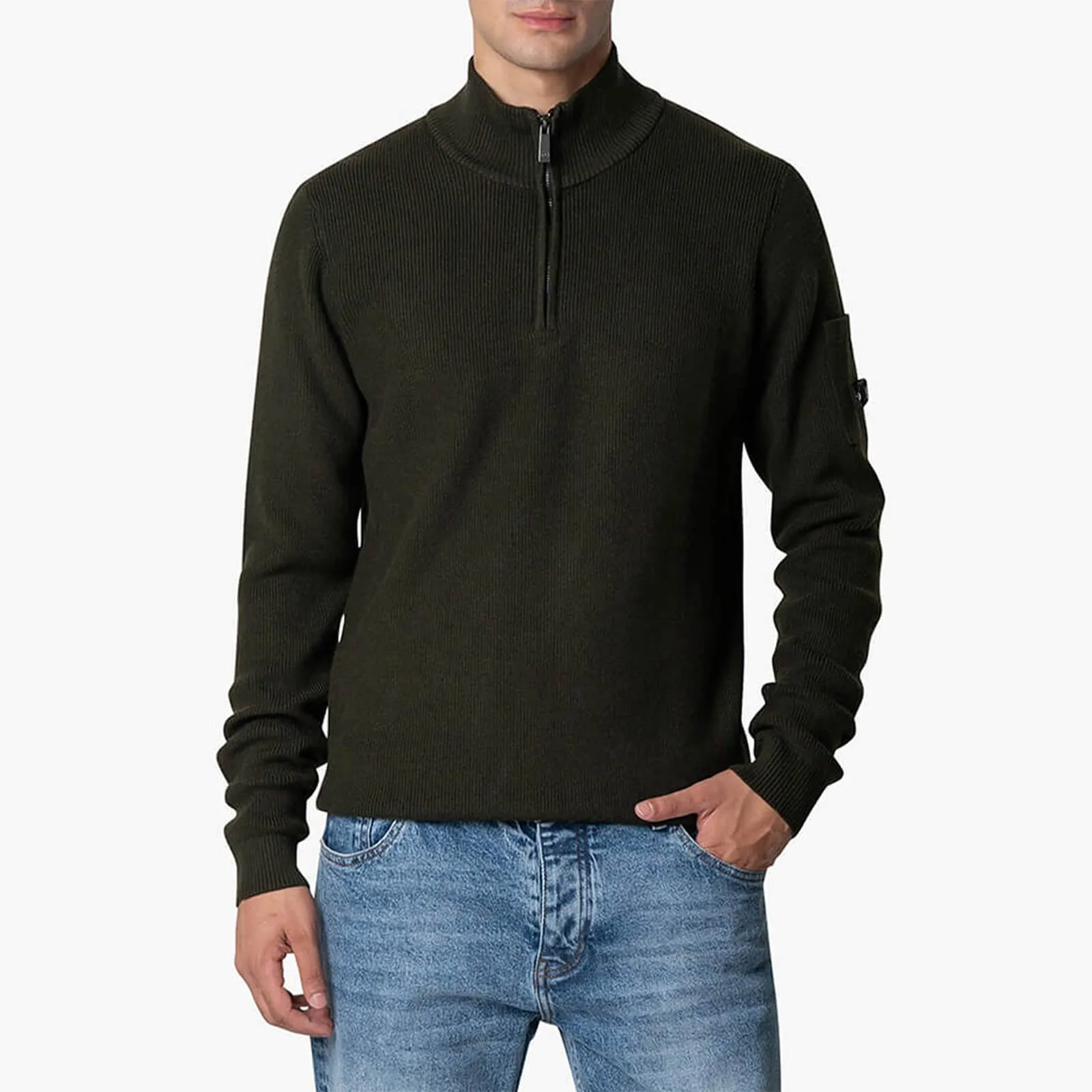 D'AZUR KNITTED HALFZIP | ARMY