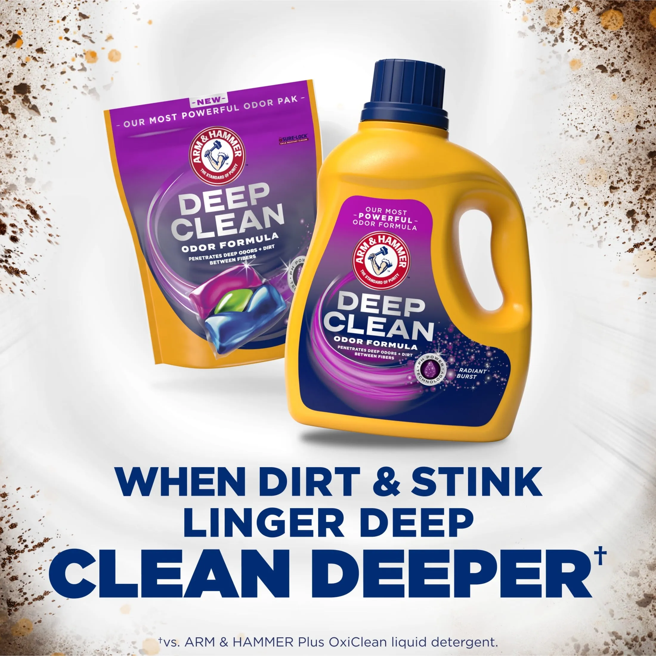 Deep Clean Odor Formula, Liquid Laundry Detergent, 102 Fl Oz, 68 Loads Arm and Hammer