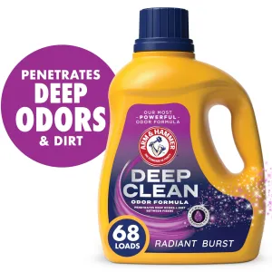 Deep Clean Odor Formula, Liquid Laundry Detergent, 102 Fl Oz, 68 Loads Arm and Hammer