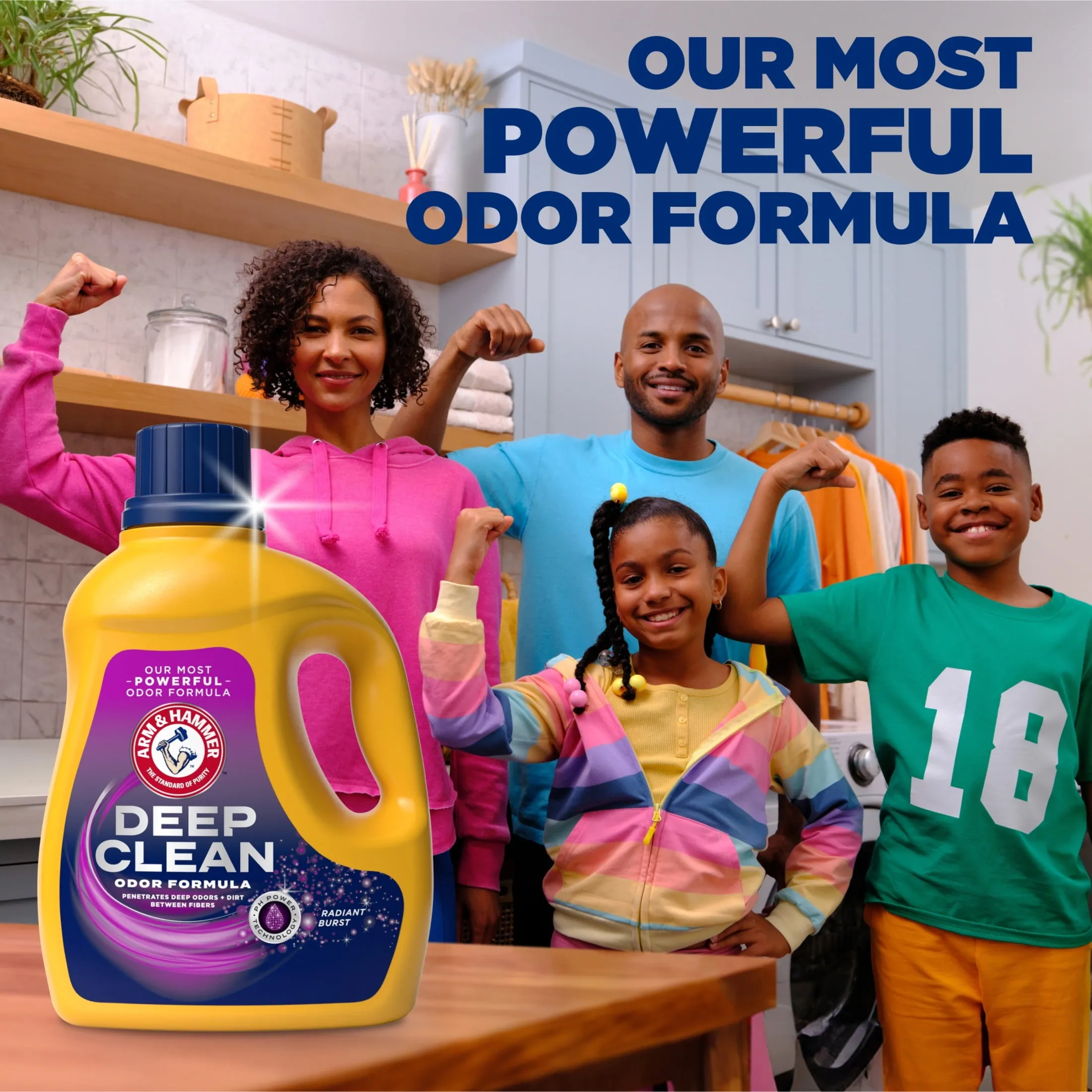 Deep Clean Odor Formula, Liquid Laundry Detergent, 102 Fl Oz, 68 Loads Arm and Hammer