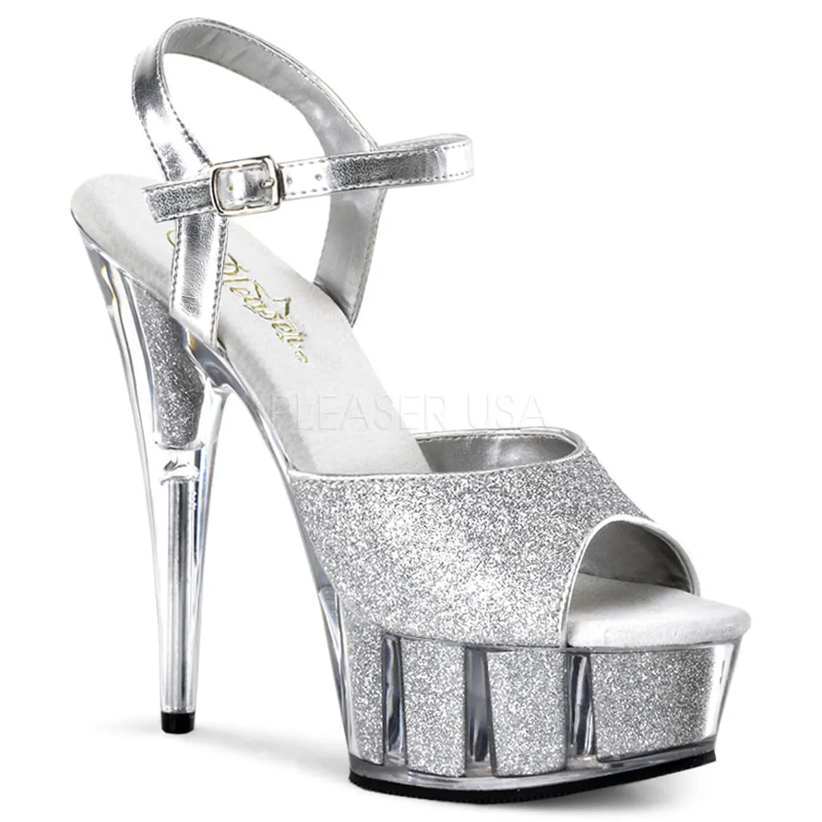 DELIGHT-609-5G  Silver Glitter/Silver Glitter