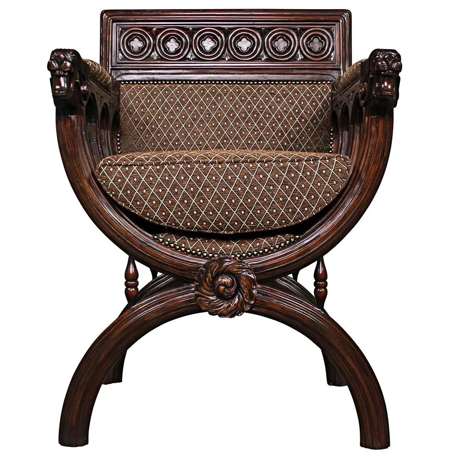 Design Toscano- San Lorenzo Renaissance Cross-Frame Chair