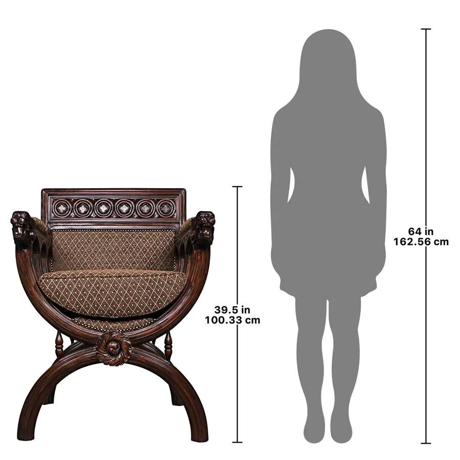 Design Toscano- San Lorenzo Renaissance Cross-Frame Chair