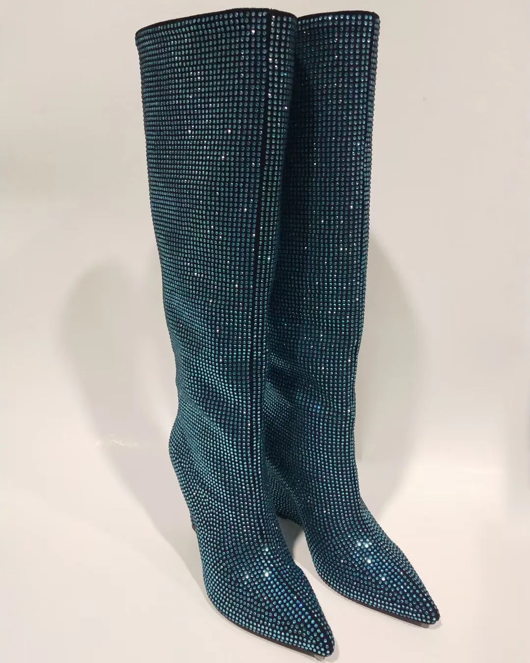 Diamonds Wedge Long Boots