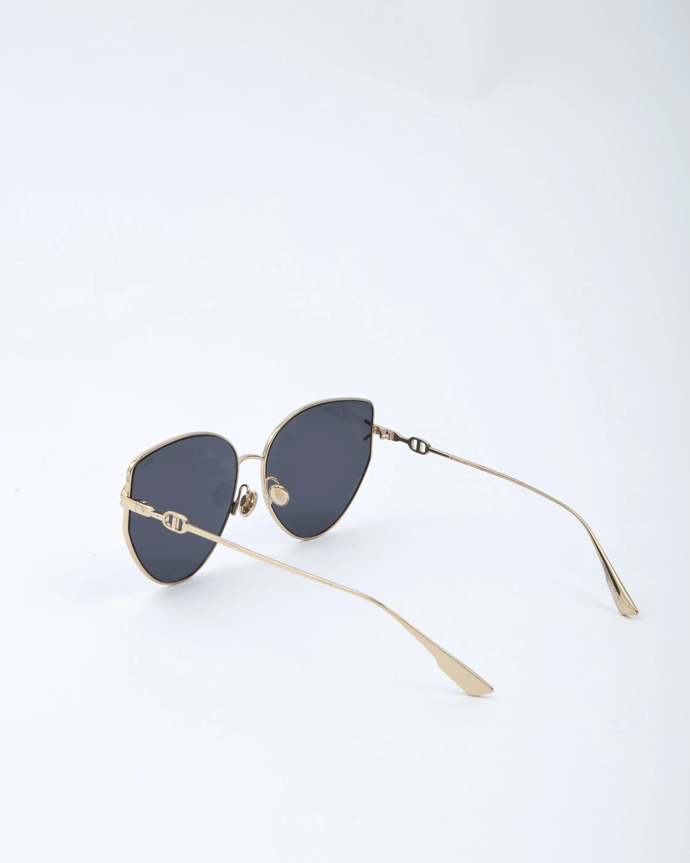 Dior Gold Frame Gipsy 1 J5G2K Cat Eye Sunglasses