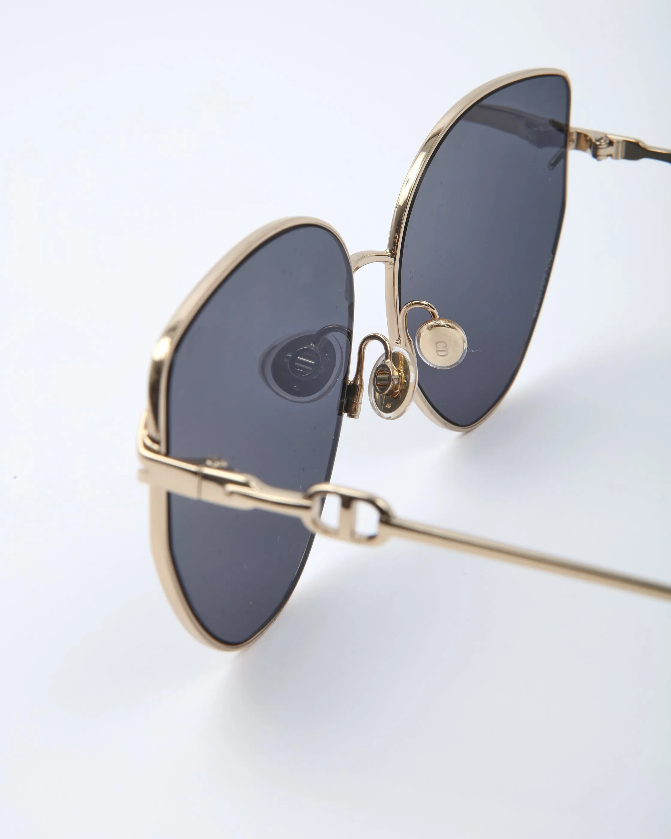 Dior Gold Frame Gipsy 1 J5G2K Cat Eye Sunglasses