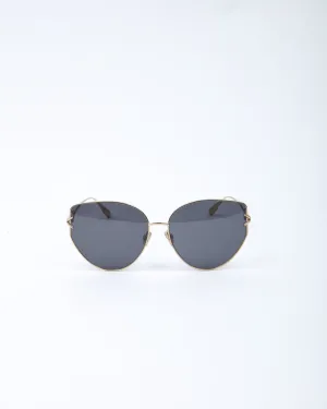 Dior Gold Frame Gipsy 1 J5G2K Cat Eye Sunglasses