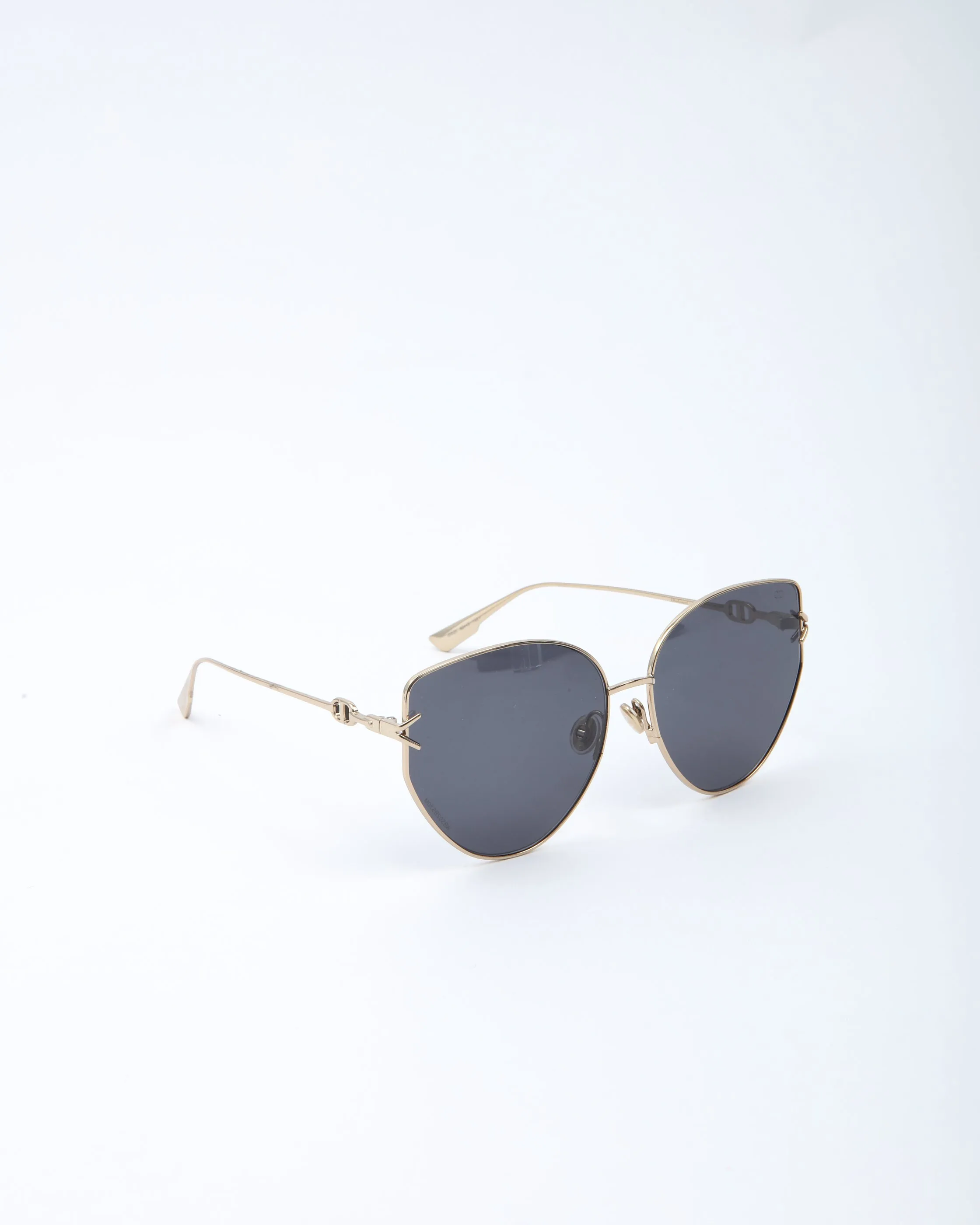 Dior Gold Frame Gipsy 1 J5G2K Cat Eye Sunglasses