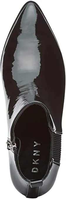 DKNY Womens Talie Pointed Toe Ankle Chelsea Boots, Patent Black, Size 5.0
