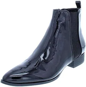 DKNY Womens Talie Pointed Toe Ankle Chelsea Boots, Patent Black, Size 5.0