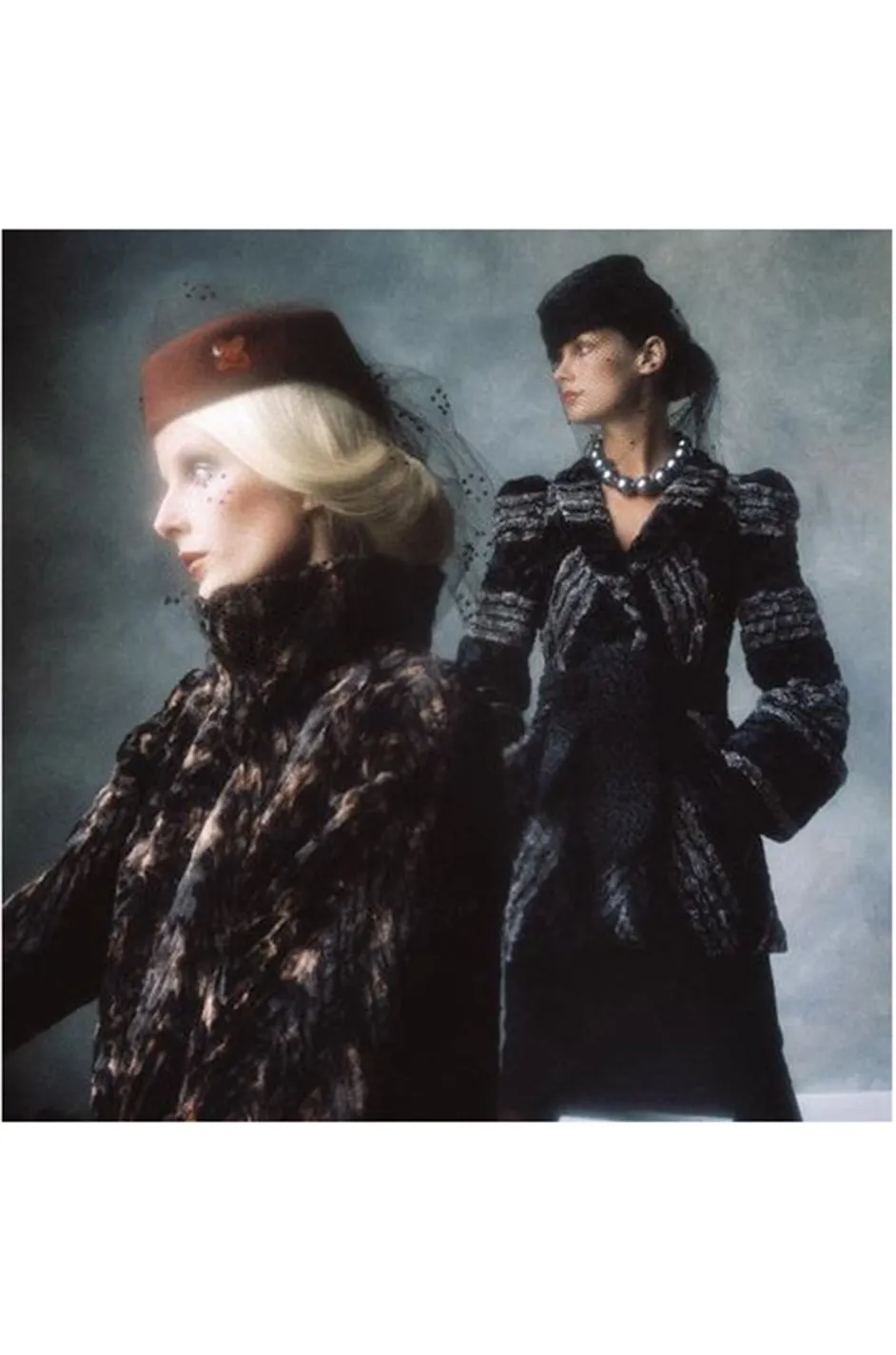 Documented 1973 Biba by Barbara Hulanicki Rare Maternity Label Black Faux Fur Swing Coat