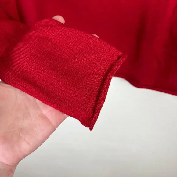 Eileen Fisher Long Sleeve Knit 100% Merino Wool Sweater Red Women’s Size M