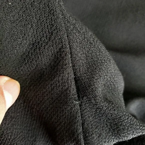 Eileen Fisher Women Wool Jacket Black M Minimalist Modern Career Boxy Italy Flaw