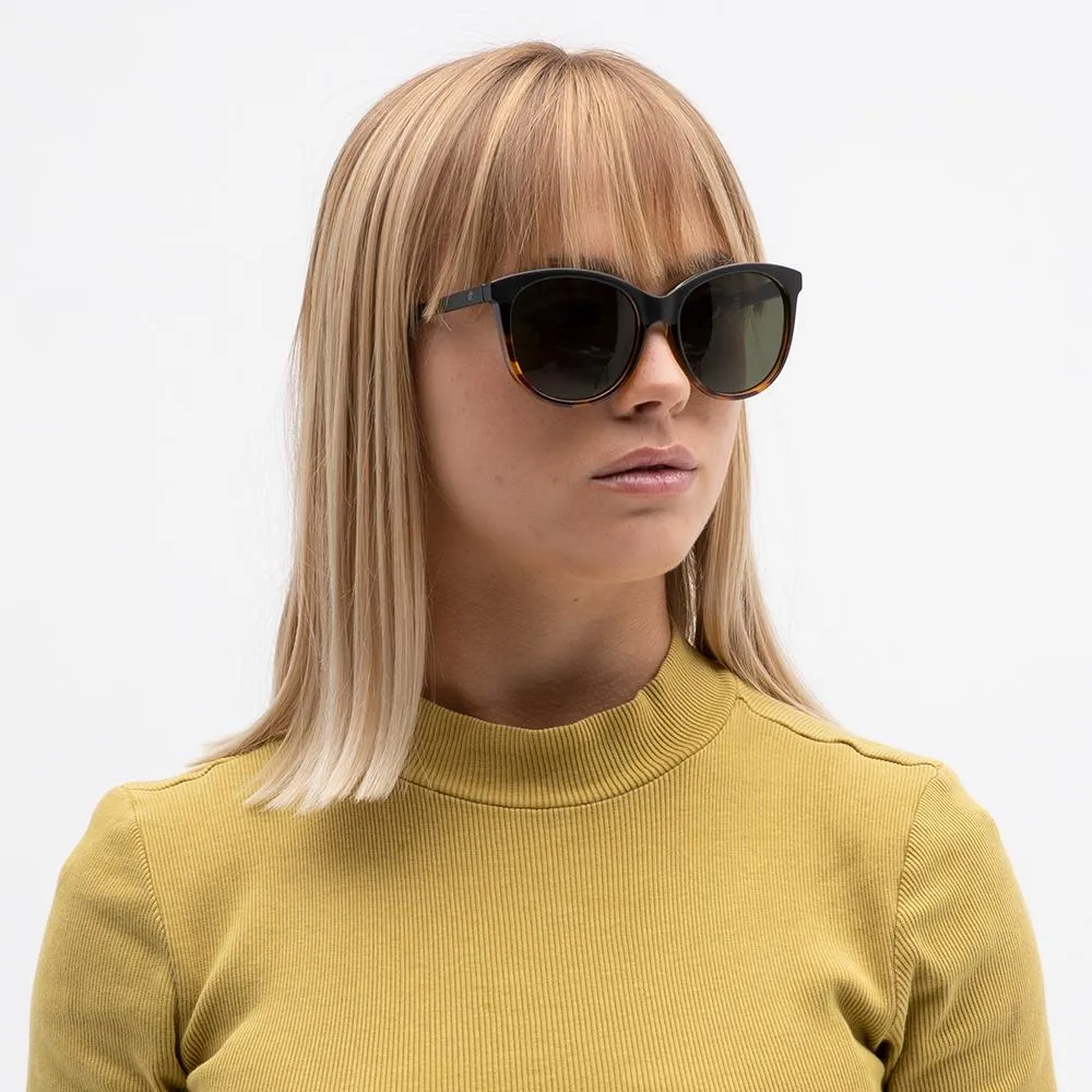 Electric Palm Sunglasses - Gloss Black/Grey Polarized