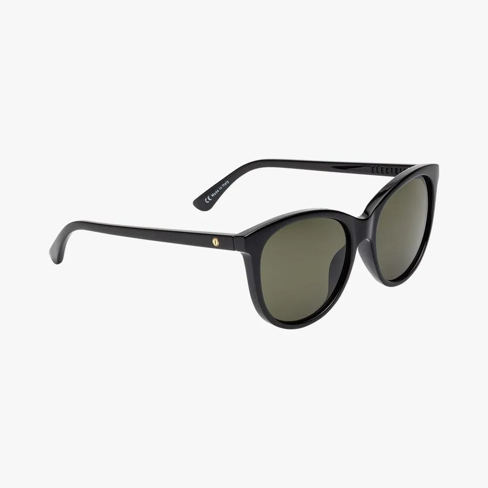 Electric Palm Sunglasses - Gloss Black/Grey Polarized