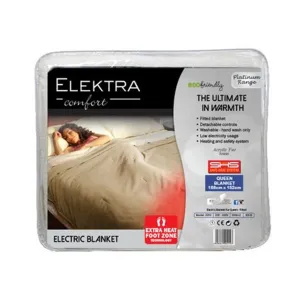 Elektra Comfort Platinum Fitted Electric Blanket (60W) Acrylic Fur)