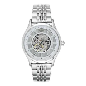 EMPORIO ARMANI Beta Silver Stainless Steel Silver (Skeleton) Dial Automatic Watch for Gents - AR1945