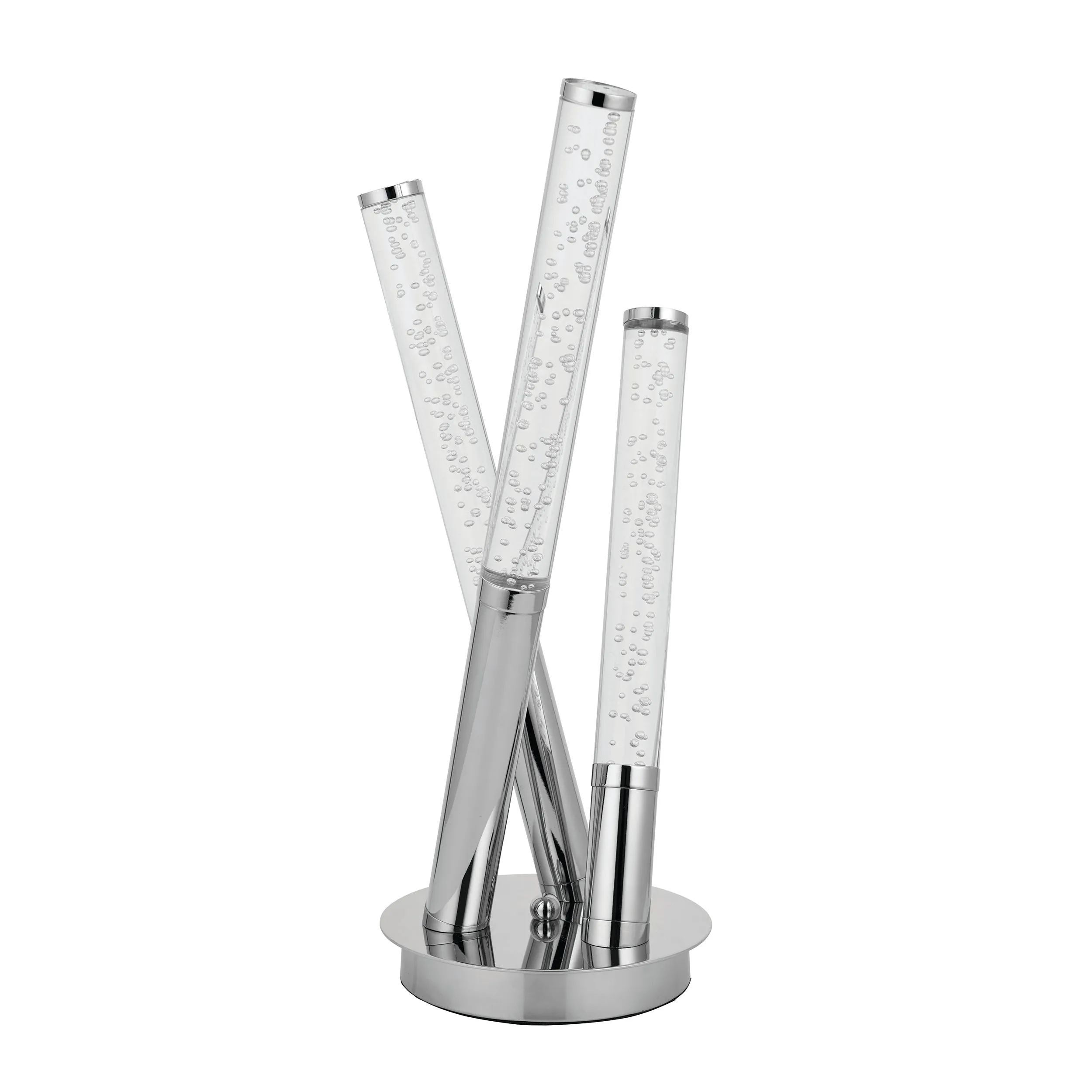 Endon 76771 Glacier 3lt Table Polished stainless steel & clear bubble acrylic 3 x 1.35W LED (SMD 2835) Warm White