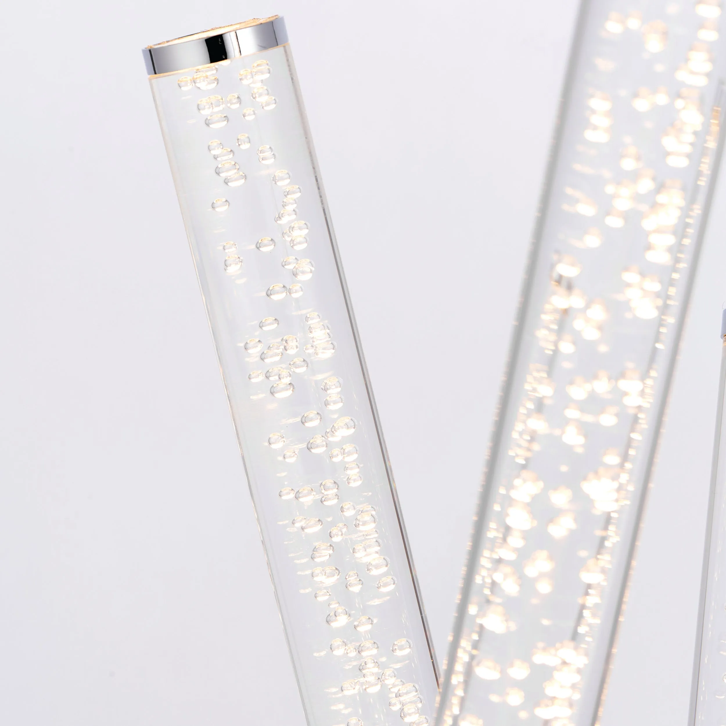 Endon 76771 Glacier 3lt Table Polished stainless steel & clear bubble acrylic 3 x 1.35W LED (SMD 2835) Warm White