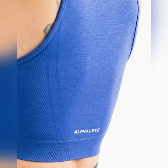 EUC Alphalete Stratus Crop Tank in Sapphire Blue Size XS
