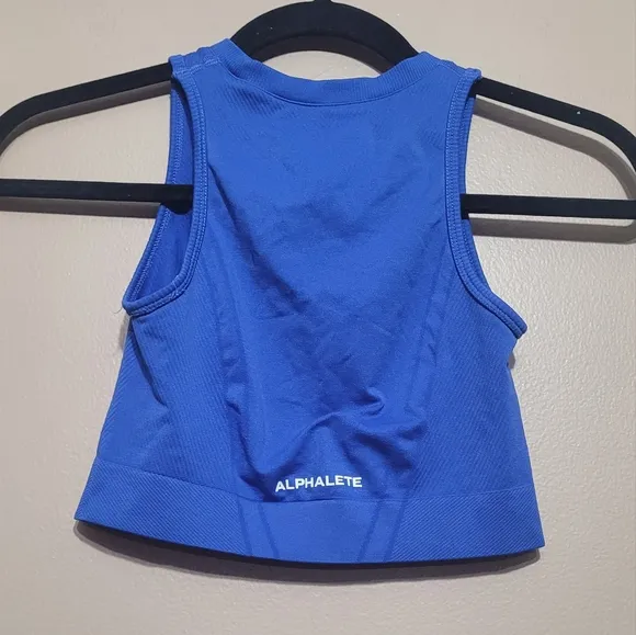 EUC Alphalete Stratus Crop Tank in Sapphire Blue Size XS