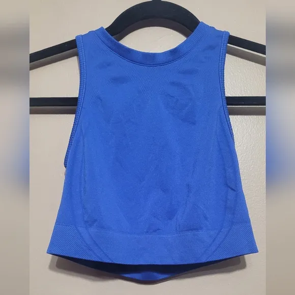 EUC Alphalete Stratus Crop Tank in Sapphire Blue Size XS