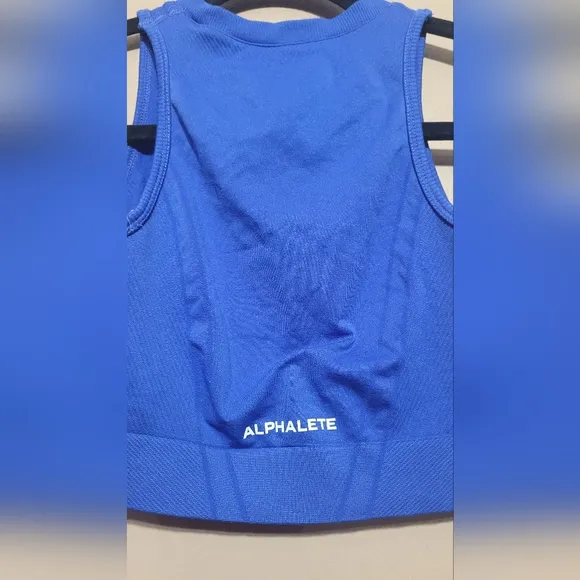 EUC Alphalete Stratus Crop Tank in Sapphire Blue Size XS